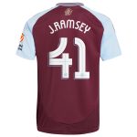 Aston Villa Jerseys - Official aston villa adidas home shirt 2024-25 with j. ramsey 41 cup printing Collection for AVFC Fans