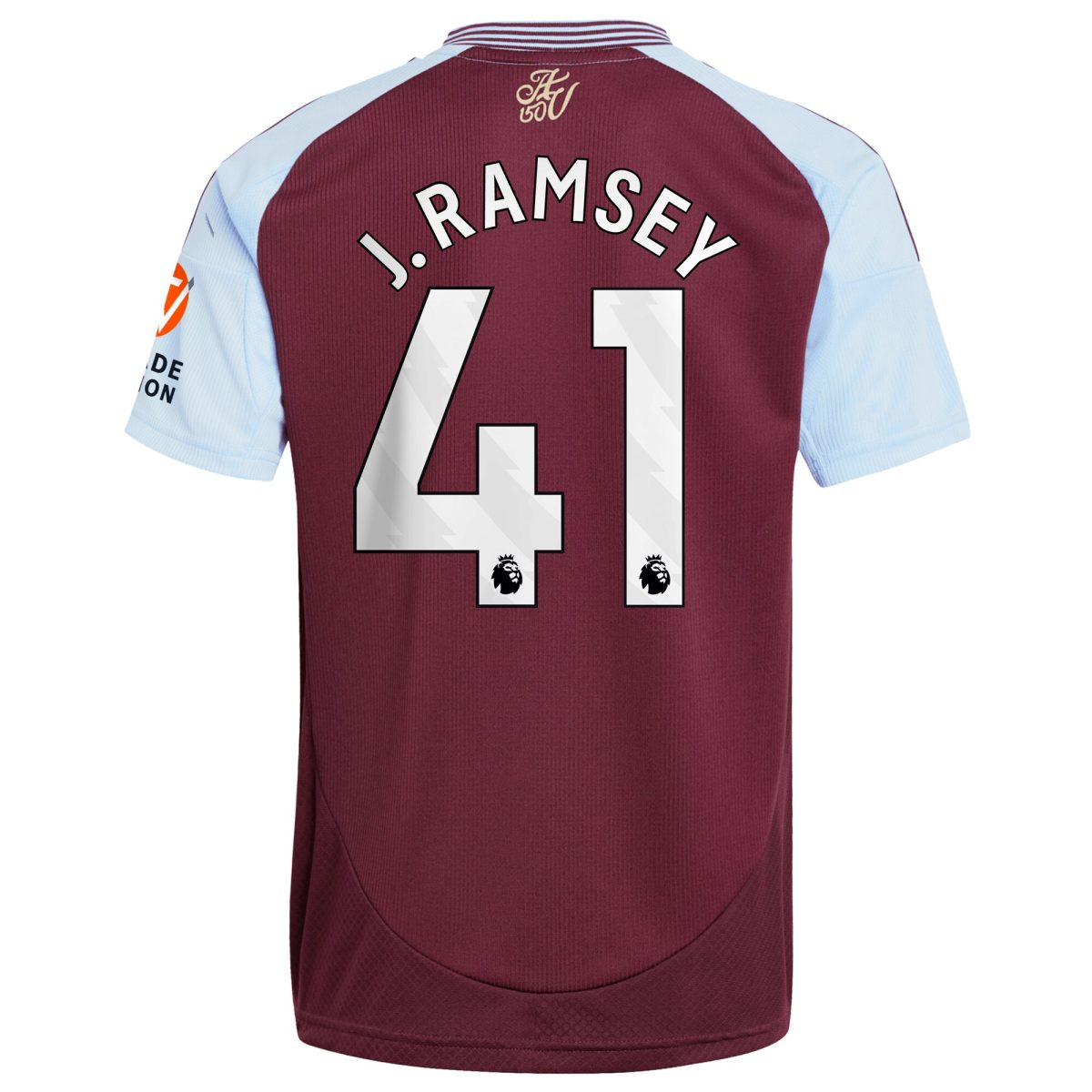 Aston Villa Jerseys - Official aston villa adidas home shirt 2024-25 with j. ramsey 41 printing Collection for AVFC Fans
