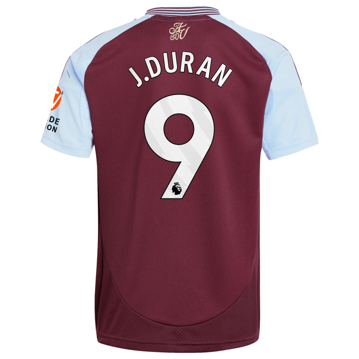 Aston Villa Jerseys - Official aston villa adidas home shirt 2024-25 with j.duran 9 printing Collection for AVFC Fans