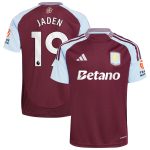 Aston Villa Jerseys - Official aston villa adidas home shirt 2024-25 with jaden 19 printing Collection for AVFC Fans