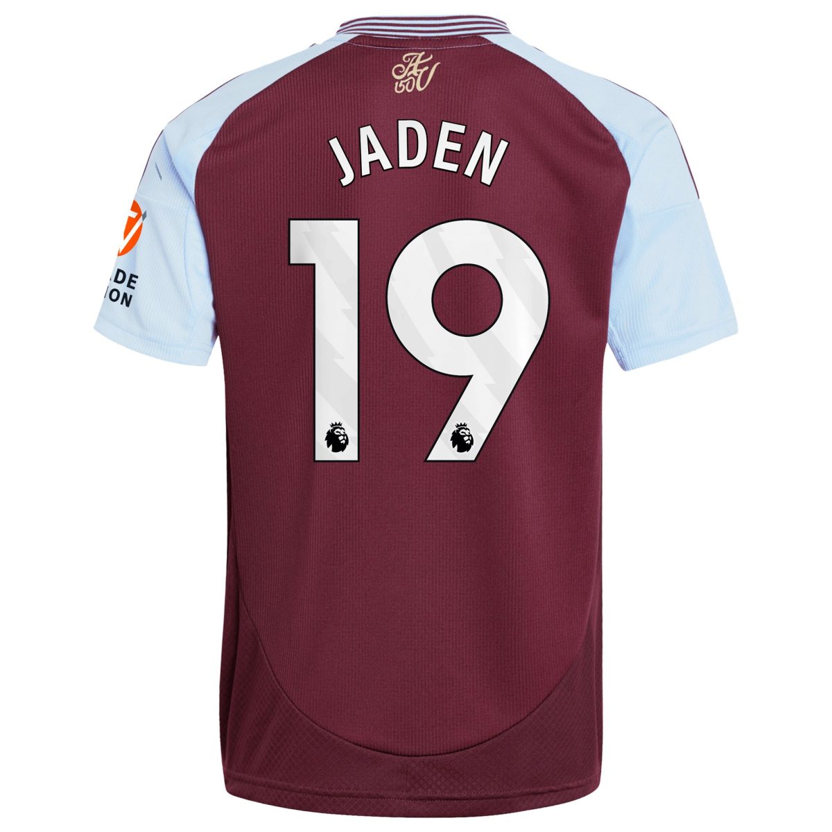 Aston Villa Jerseys - Official aston villa adidas home shirt 2024-25 with jaden 19 printing Collection for AVFC Fans