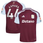 Aston Villa Jerseys - Official aston villa adidas home shirt 2024-25 with kamara 44 printing Collection for AVFC Fans