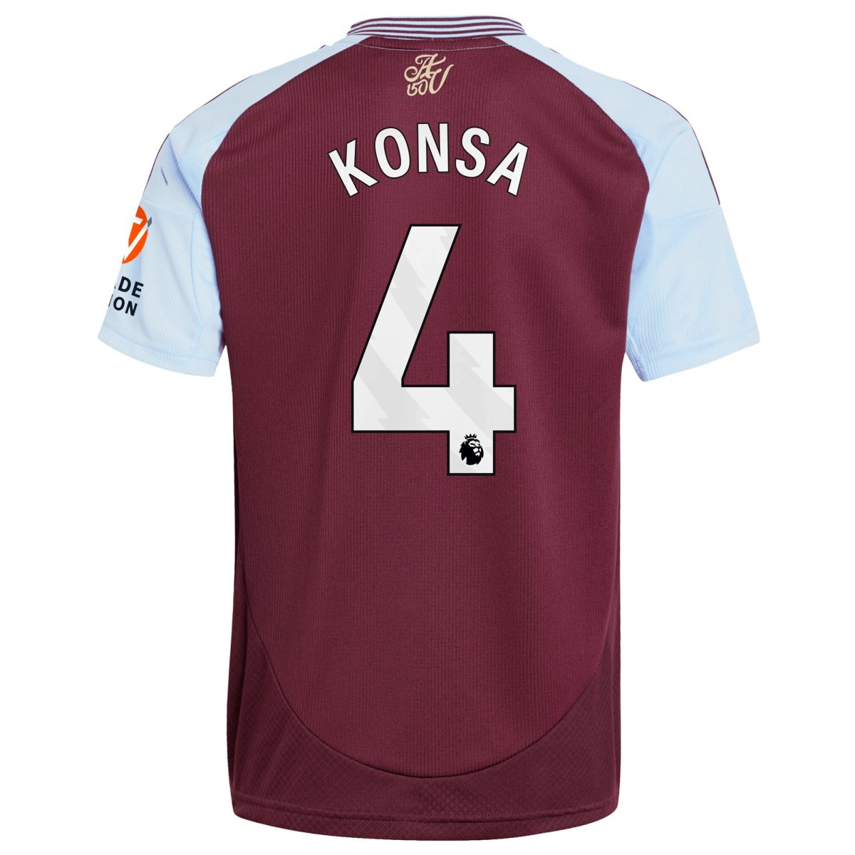 Aston Villa Jerseys - Official aston villa adidas home shirt 2024-25 with konsa 4 printing Collection for AVFC Fans