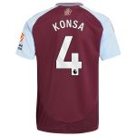 Aston Villa Jerseys - Official aston villa adidas home shirt 2024-25 with konsa 4 printing Collection for AVFC Fans