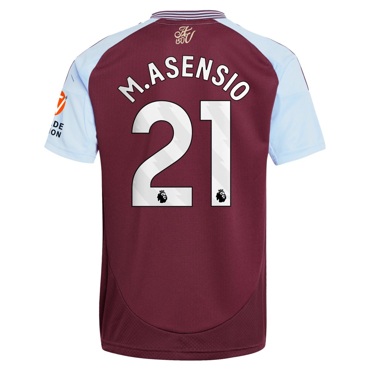 Aston Villa Jerseys - Official aston villa adidas home shirt 2024-25 with m.asensio 21 printing Collection for AVFC Fans
