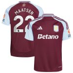 Aston Villa Jerseys - Official aston villa adidas home shirt 2024-25 with maatsen 22 printing Collection for AVFC Fans
