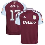 Aston Villa Jerseys - Official aston villa adidas home shirt 2024-25 with malen 17 cup printing Collection for AVFC Fans