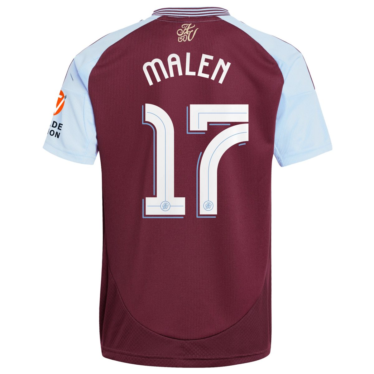 Aston Villa Jerseys - Official aston villa adidas home shirt 2024-25 with malen 17 cup printing Collection for AVFC Fans
