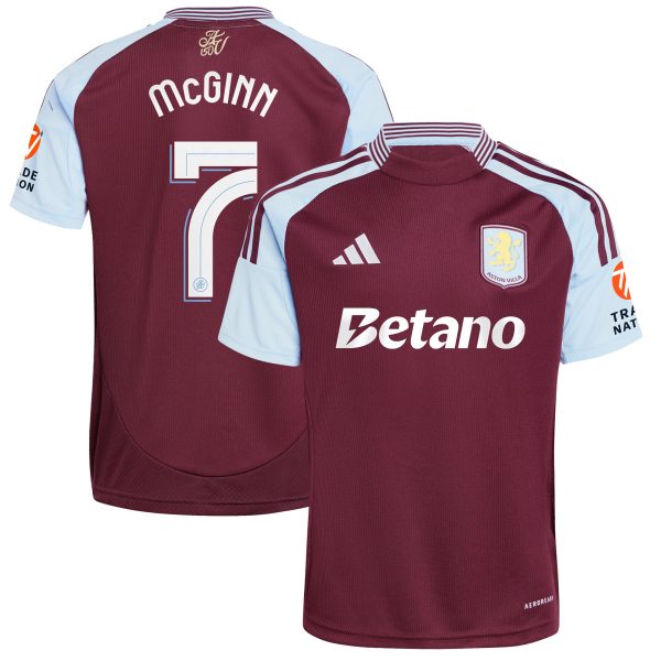 Aston Villa Jerseys - Official aston villa adidas home shirt 2024-25 with mcginn 7 cup printing Collection for AVFC Fans