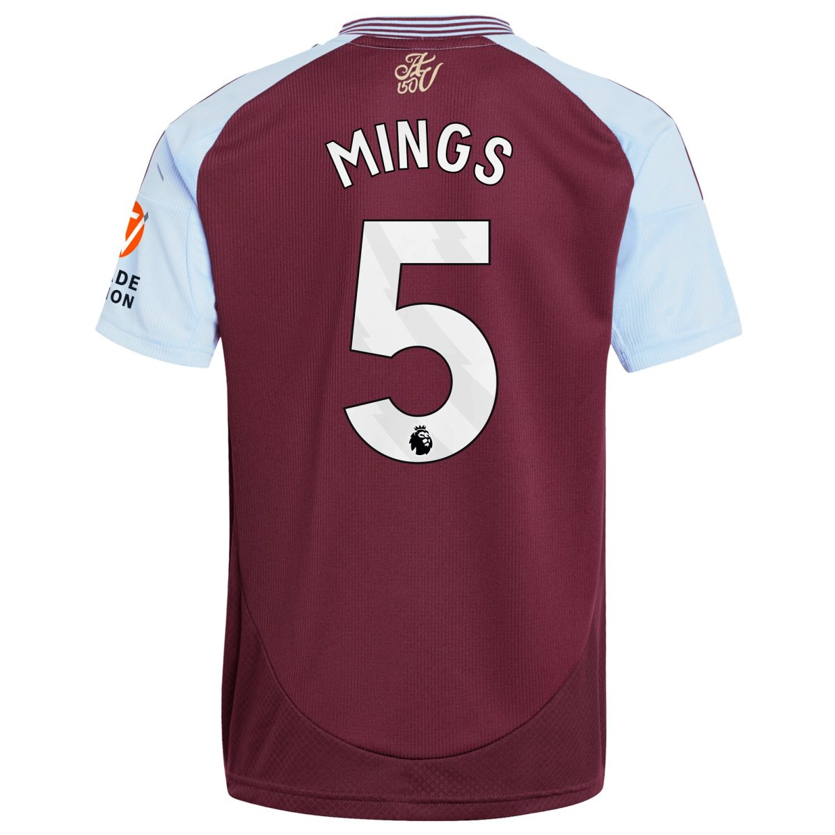Aston Villa Jerseys - Official aston villa adidas home shirt 2024-25 with mings 5 printing Collection for AVFC Fans