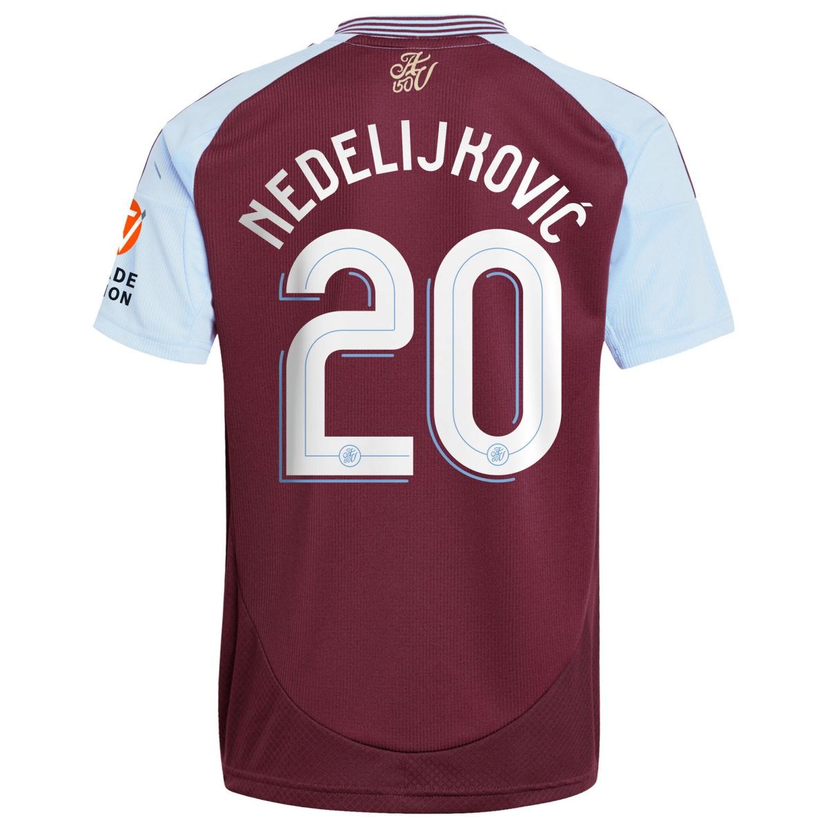 Aston Villa Jerseys - Official aston villa adidas home shirt 2024-25 with nedeljković 20 cup printing Collection for AVFC Fans