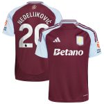 Aston Villa Jerseys - Official aston villa adidas home shirt 2024-25 with nedeljković 20 printing Collection for AVFC Fans