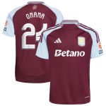 Aston Villa Jerseys - Official aston villa adidas home shirt 2024-25 with onana 24 cup printing Collection for AVFC Fans