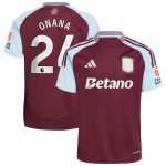 Aston Villa Jerseys - Official aston villa adidas home shirt 2024-25 with onana 24 printing Collection for AVFC Fans