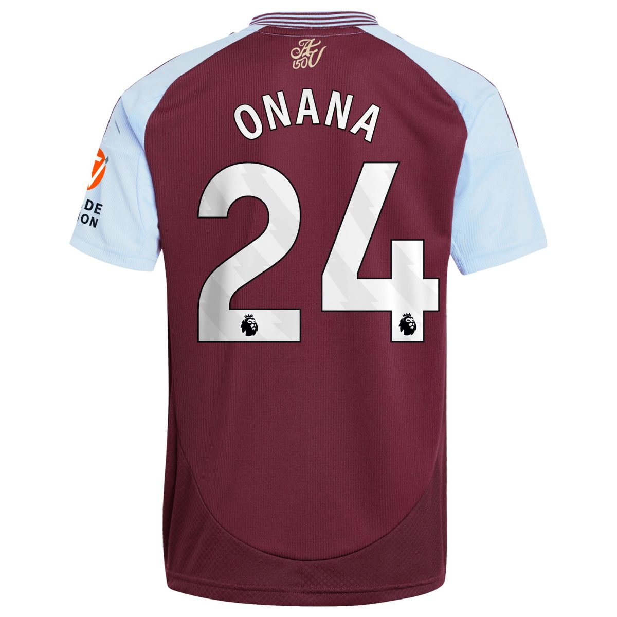 Aston Villa Jerseys - Official aston villa adidas home shirt 2024-25 with onana 24 printing Collection for AVFC Fans