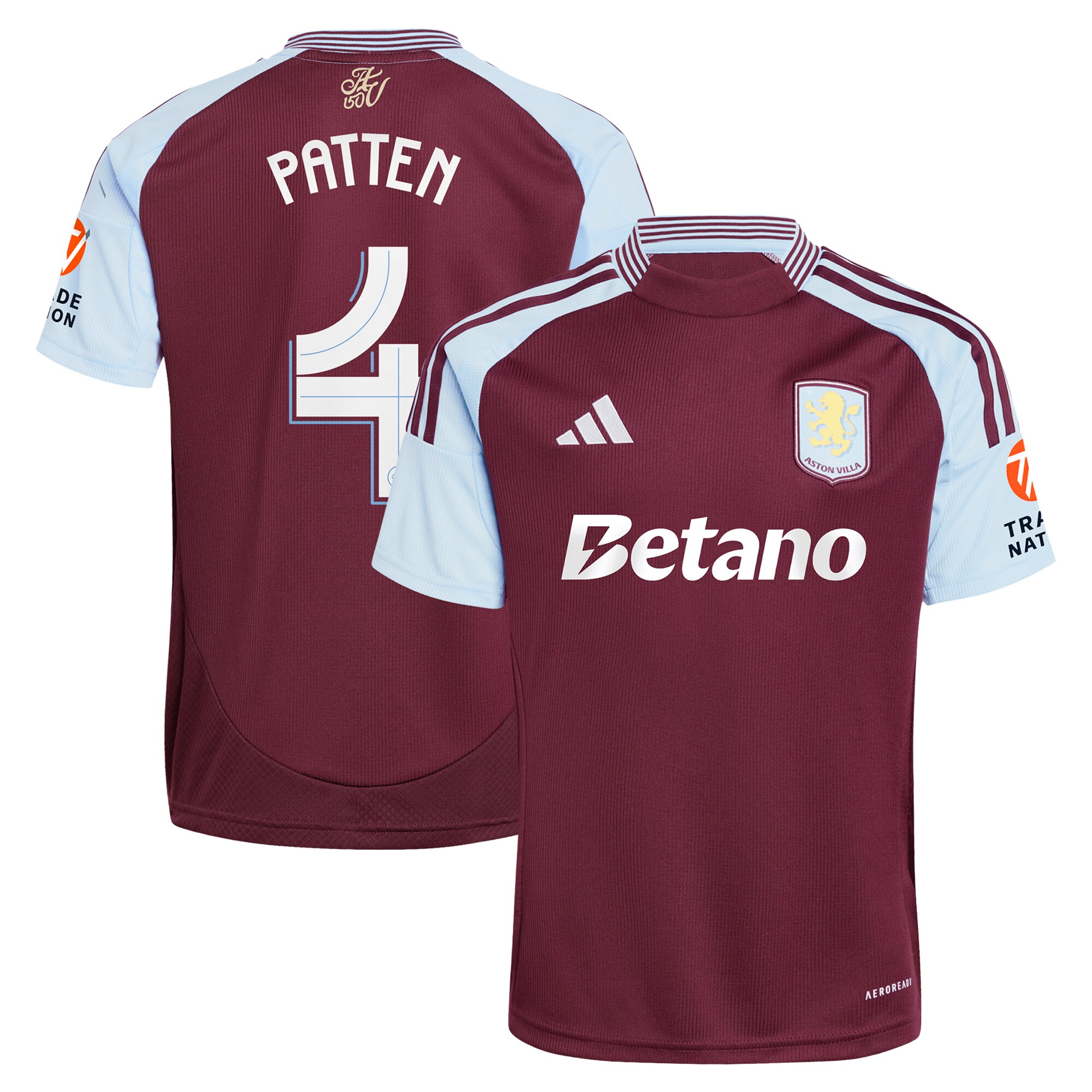 Aston Villa Jerseys - Official aston villa adidas home shirt 2024-25 with patten 4 cup printing Collection for AVFC Fans