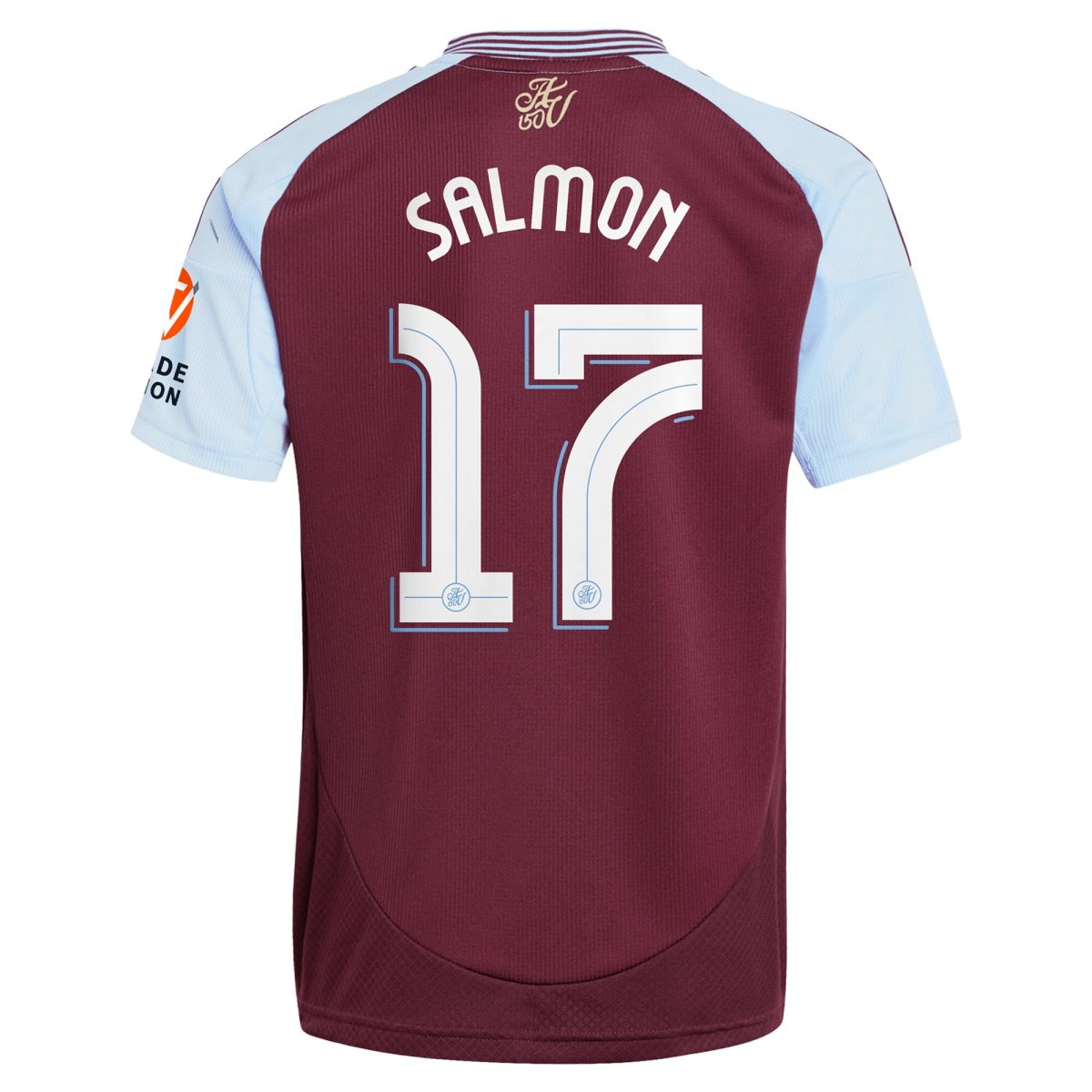 Aston Villa Jerseys - Official aston villa adidas home shirt 2024-25 with salmon 17 cup printing Collection for AVFC Fans