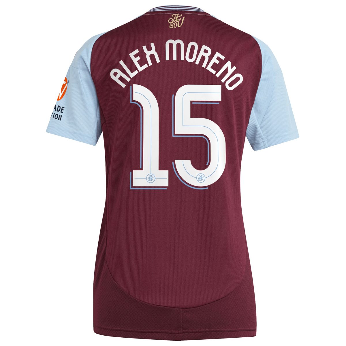 Aston Villa Jerseys - Official aston villa adidas home shirt 2024-25 – womens with alex moreno 15 cup printing Collection for AVFC Fans