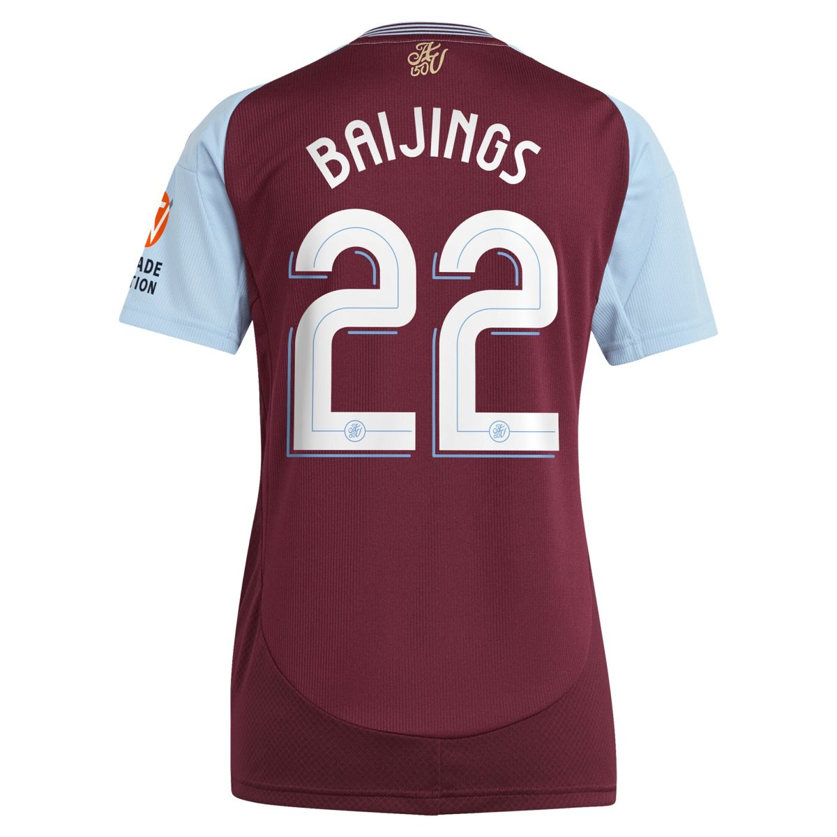 Aston Villa Jerseys - Official aston villa adidas home shirt 2024-25 – womens with baijings 22 cup printing Collection for AVFC Fans