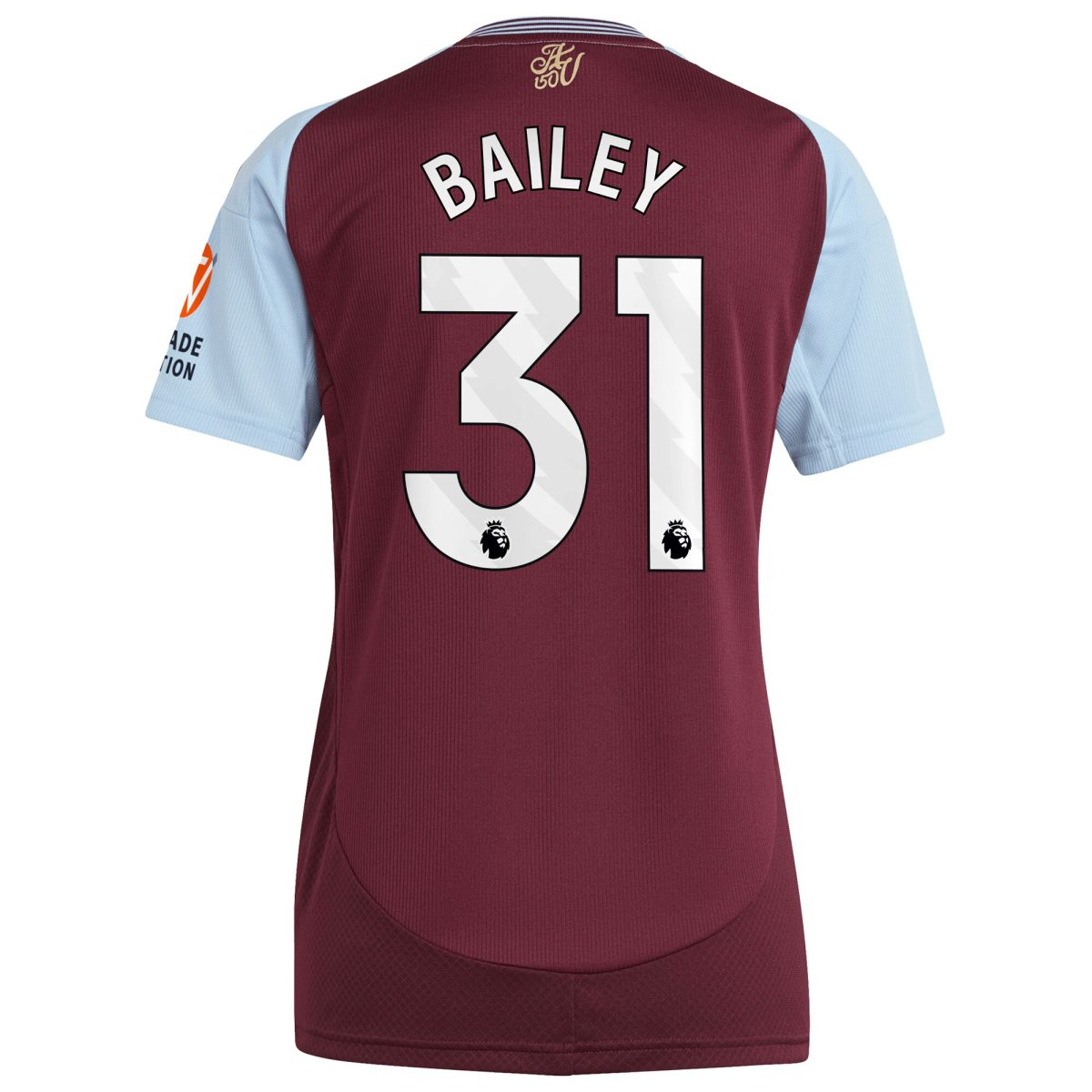 Aston Villa Jerseys - Official aston villa adidas home shirt 2024-25 – womens with bailey 31 printing Collection for AVFC Fans