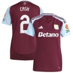 Aston Villa Jerseys - Official aston villa adidas home shirt 2024-25 – womens with cash 2 cup printing Collection for AVFC Fans
