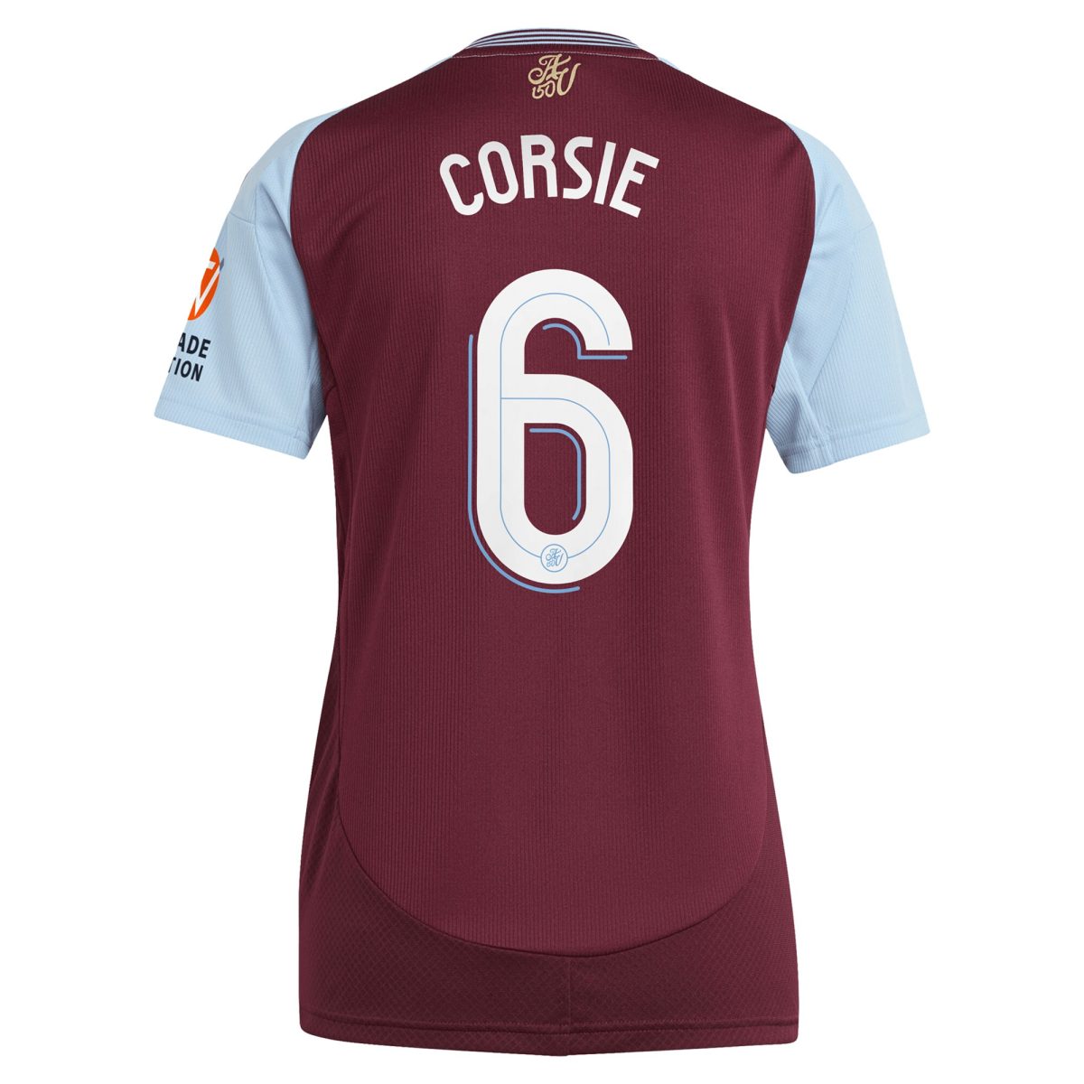 Aston Villa Jerseys - Official aston villa adidas home shirt 2024-25 – womens with corsie 6 cup printing Collection for AVFC Fans
