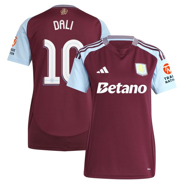 Aston Villa Jerseys - Official aston villa adidas home shirt 2024-25 – womens with dali 10 cup printing Collection for AVFC Fans