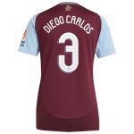 Aston Villa Jerseys - Official aston villa adidas home shirt 2024-25 – womens with diego carlos 3 cup printing Collection for AVFC Fans