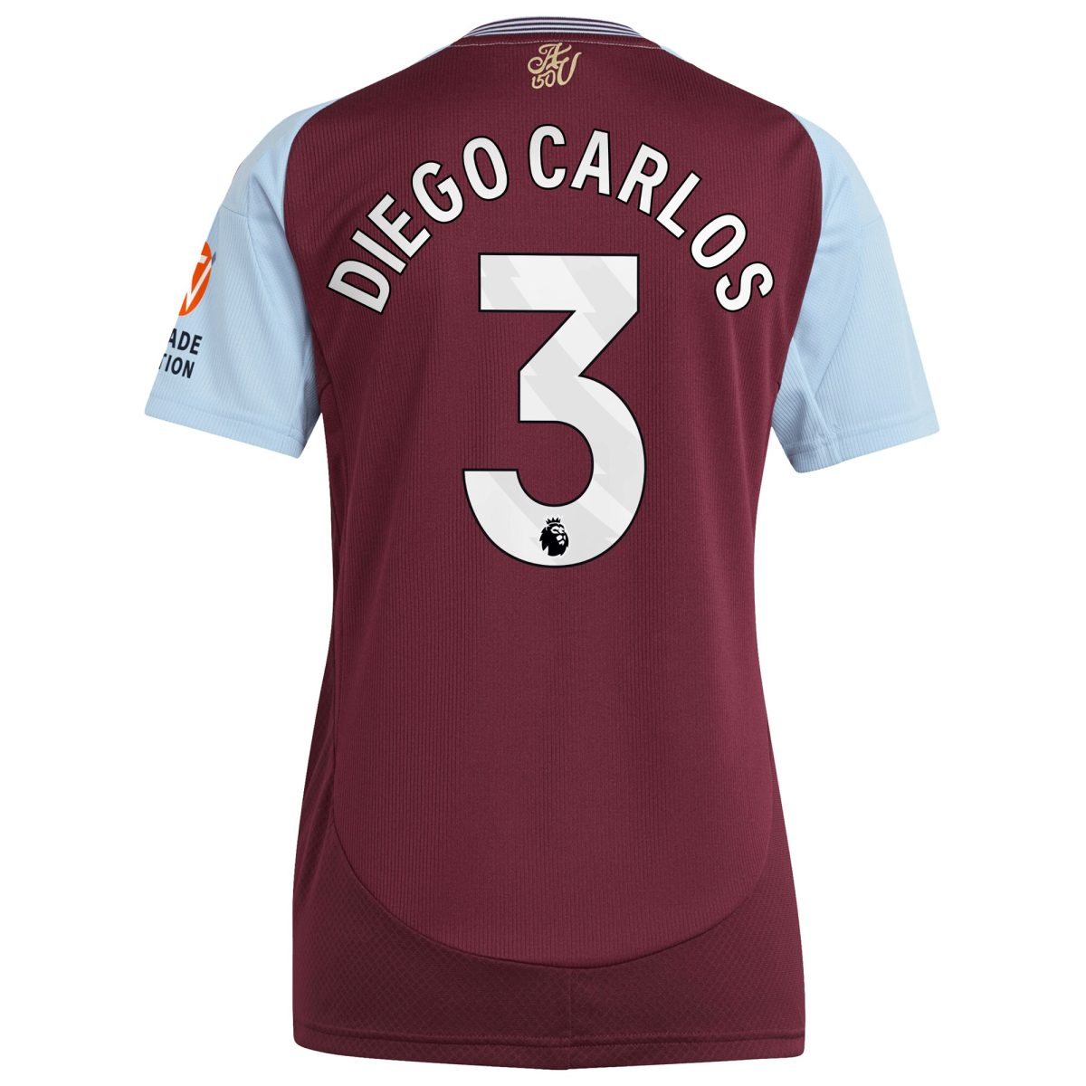 Aston Villa Jerseys - Official aston villa adidas home shirt 2024-25 – womens with diego carlos 3 printing Collection for AVFC Fans