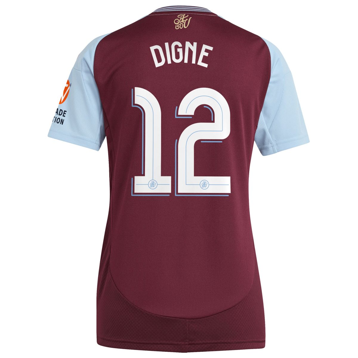 Aston Villa Jerseys - Official aston villa adidas home shirt 2024-25 – womens with digne 12 cup printing Collection for AVFC Fans