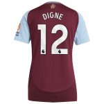 Aston Villa Jerseys - Official aston villa adidas home shirt 2024-25 – womens with digne 12 printing Collection for AVFC Fans