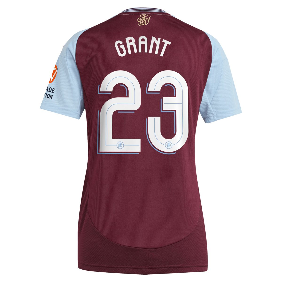 Aston Villa Jerseys - Official aston villa adidas home shirt 2024-25 – womens with grant 23 cup printing Collection for AVFC Fans