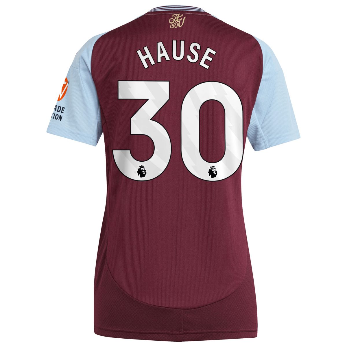 Aston Villa Jerseys - Official aston villa adidas home shirt 2024-25 – womens with hause 30 printing Collection for AVFC Fans