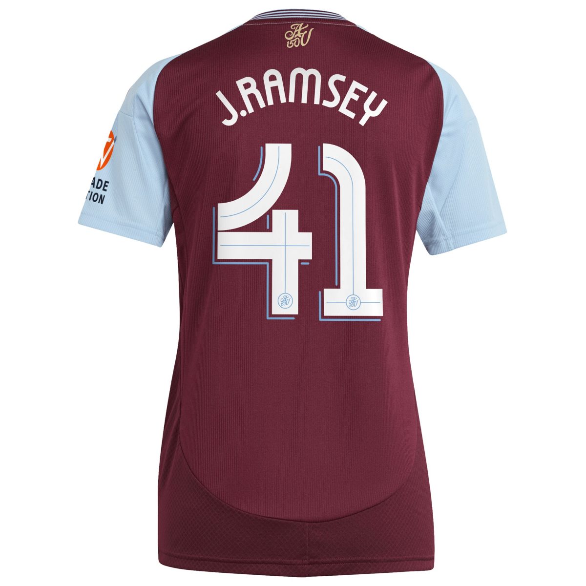 Aston Villa Jerseys - Official aston villa adidas home shirt 2024-25 – womens with j. ramsey 41 cup printing Collection for AVFC Fans