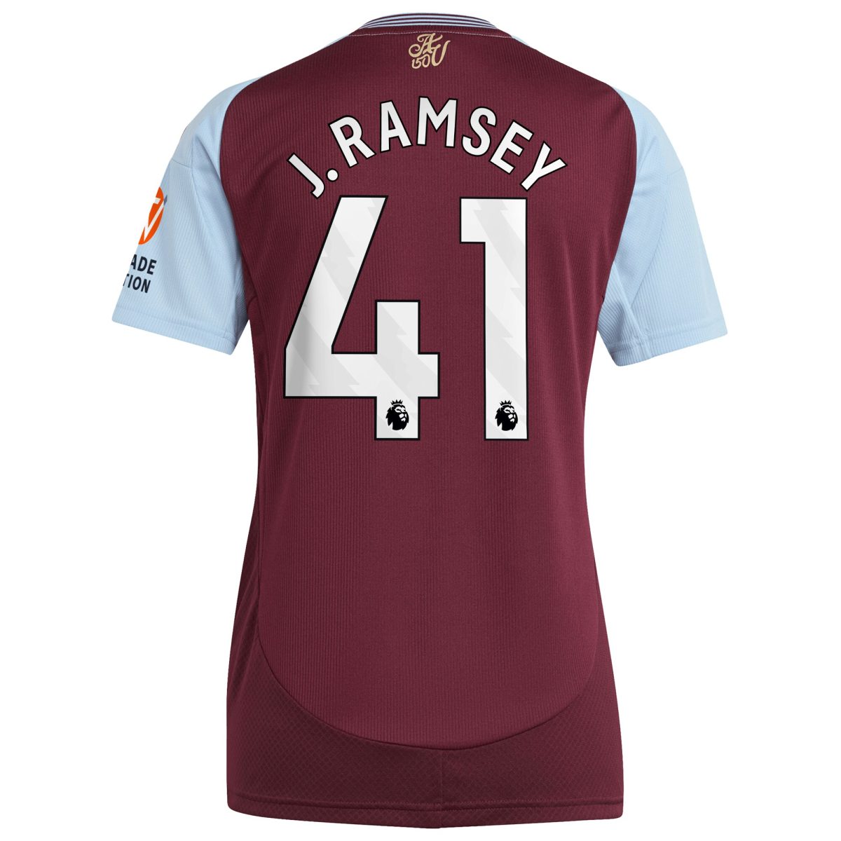 Aston Villa Jerseys - Official aston villa adidas home shirt 2024-25 – womens with j. ramsey 41 printing Collection for AVFC Fans