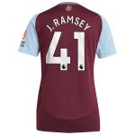 Aston Villa Jerseys - Official aston villa adidas home shirt 2024-25 – womens with j. ramsey 41 printing Collection for AVFC Fans