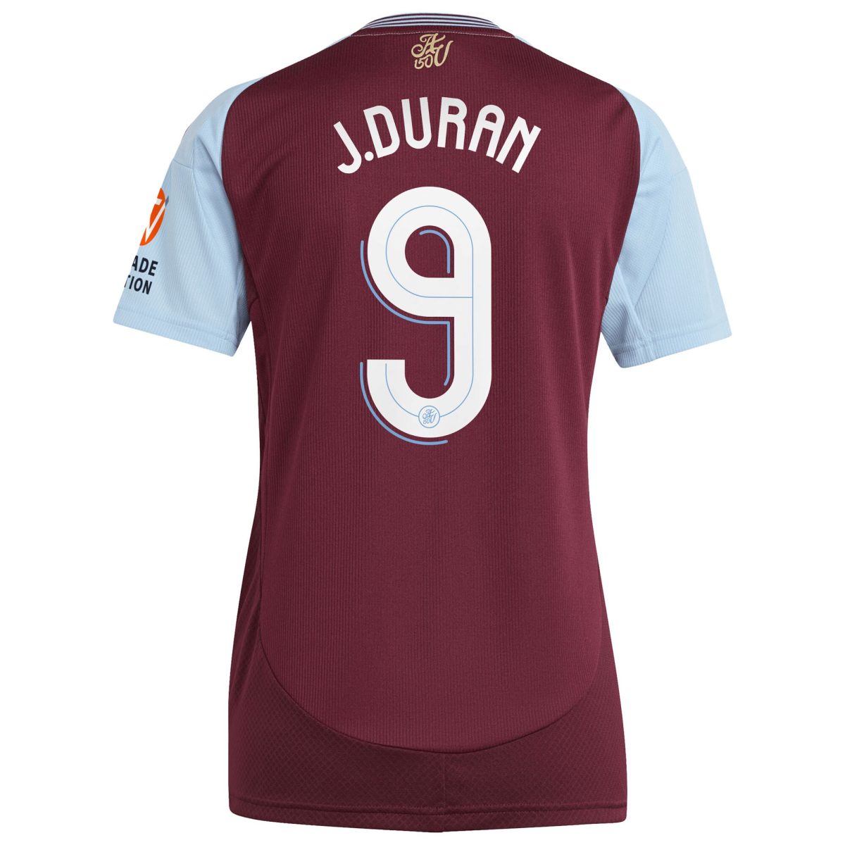 Aston Villa Jerseys - Official aston villa adidas home shirt 2024-25 – womens with j.duran 9 cup printing Collection for AVFC Fans