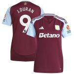 Aston Villa Jerseys - Official aston villa adidas home shirt 2024-25 – womens with j.duran 9 printing Collection for AVFC Fans