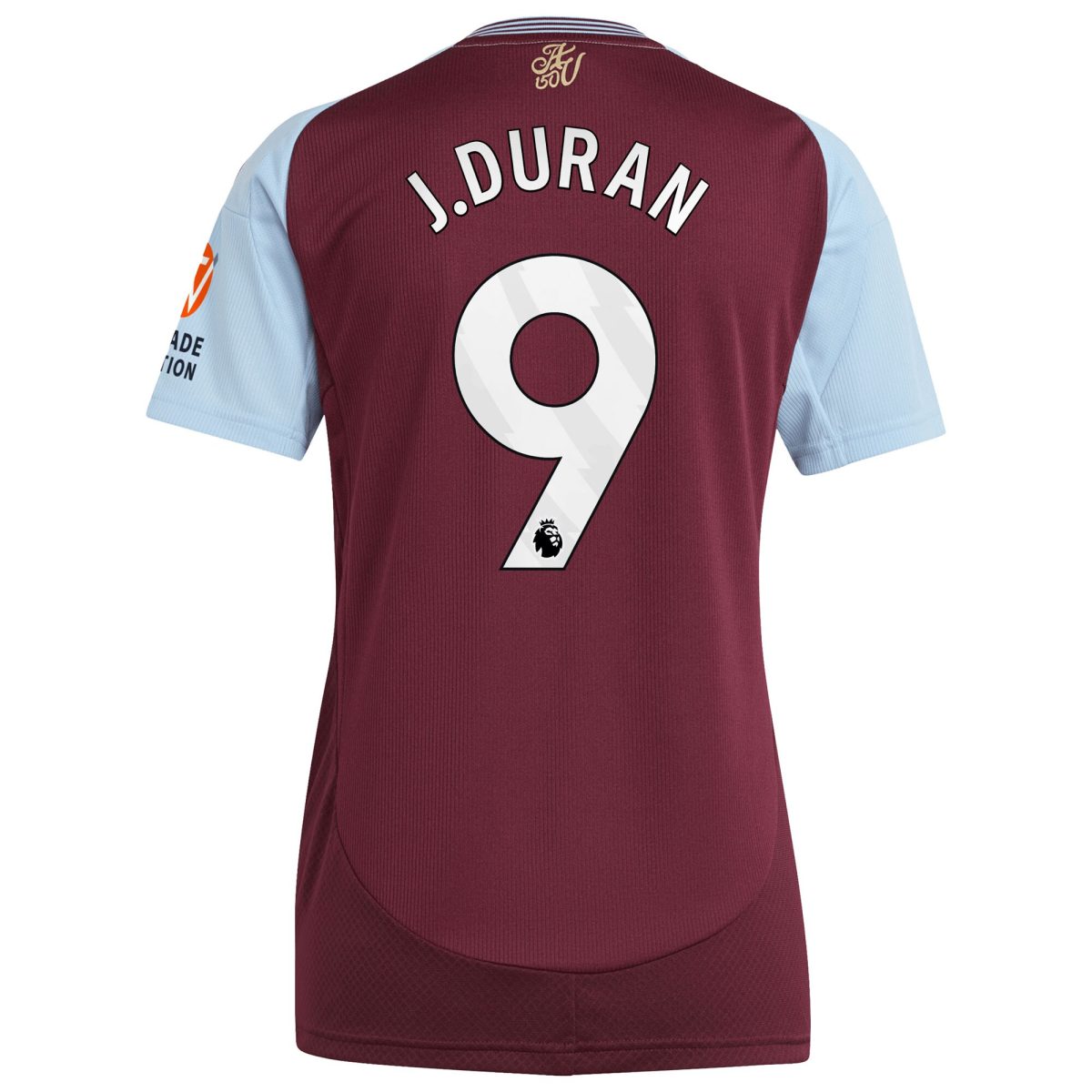 Aston Villa Jerseys - Official aston villa adidas home shirt 2024-25 – womens with j.duran 9 printing Collection for AVFC Fans