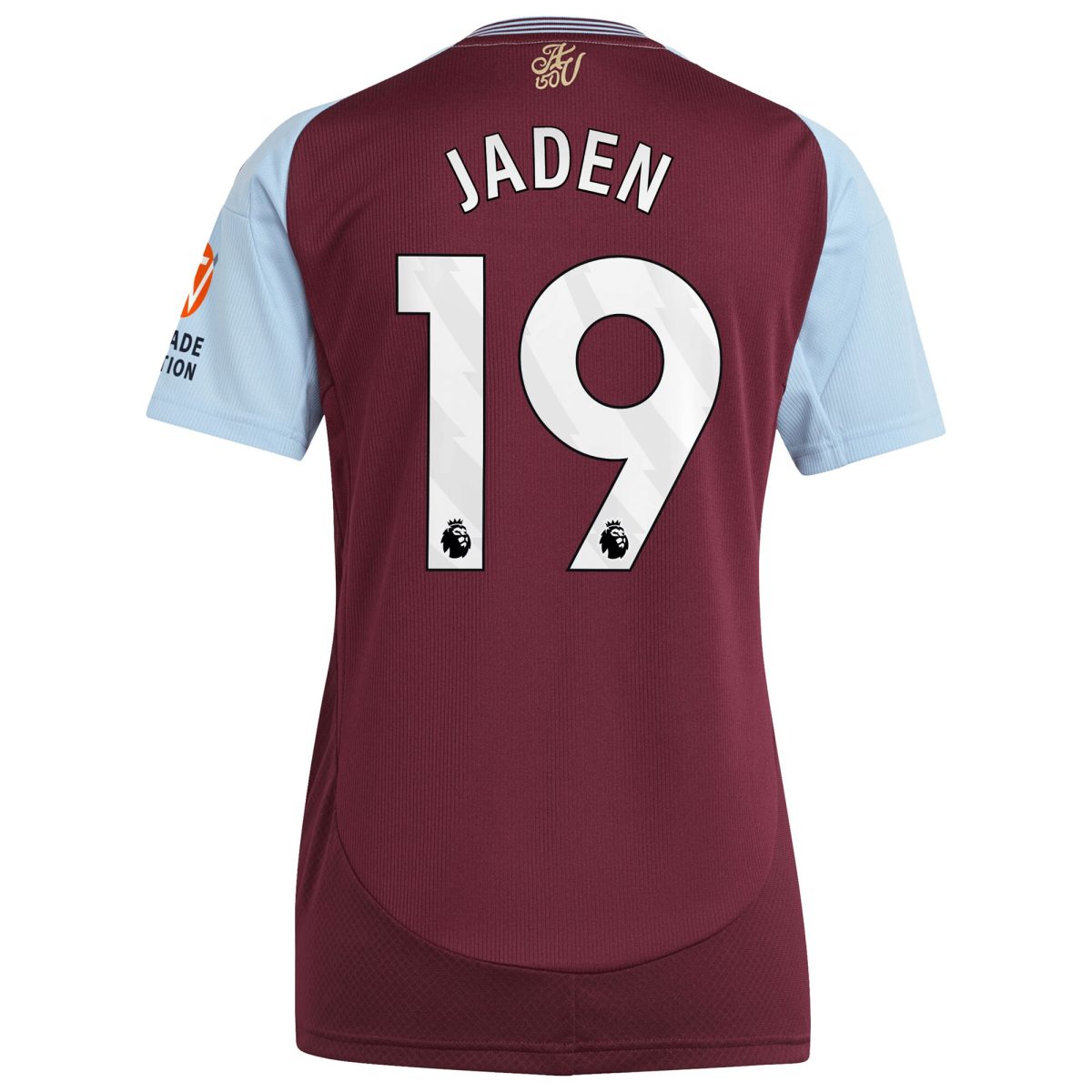 Aston Villa Jerseys - Official aston villa adidas home shirt 2024-25 – womens with jaden 19 printing Collection for AVFC Fans