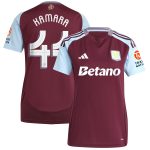 Aston Villa Jerseys - Official aston villa adidas home shirt 2024-25 – womens with kamara 44 cup printing Collection for AVFC Fans