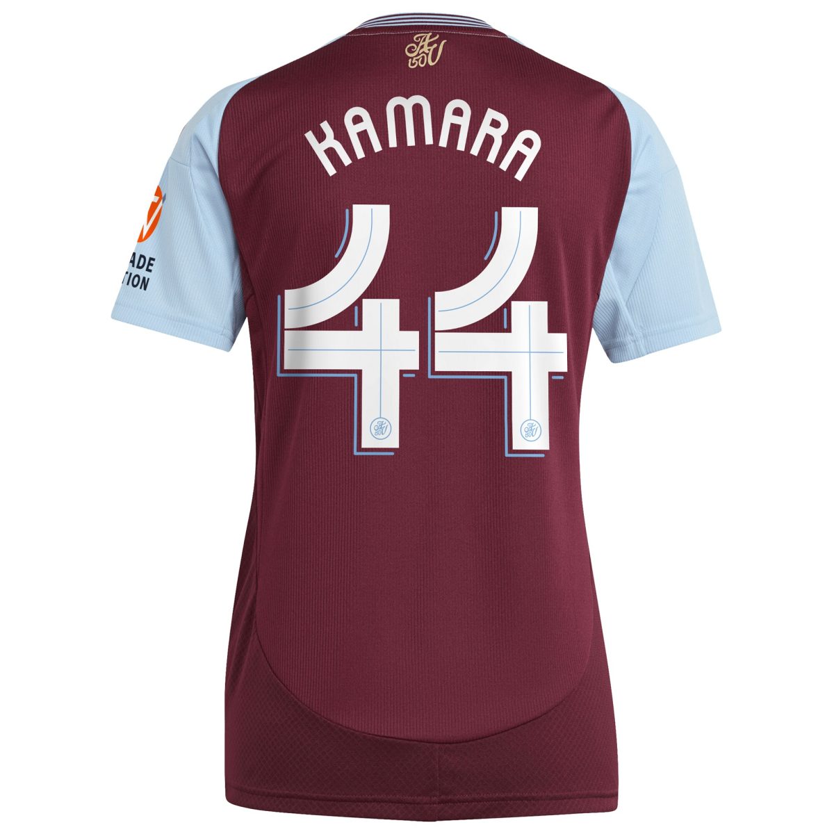 Aston Villa Jerseys - Official aston villa adidas home shirt 2024-25 – womens with kamara 44 cup printing Collection for AVFC Fans