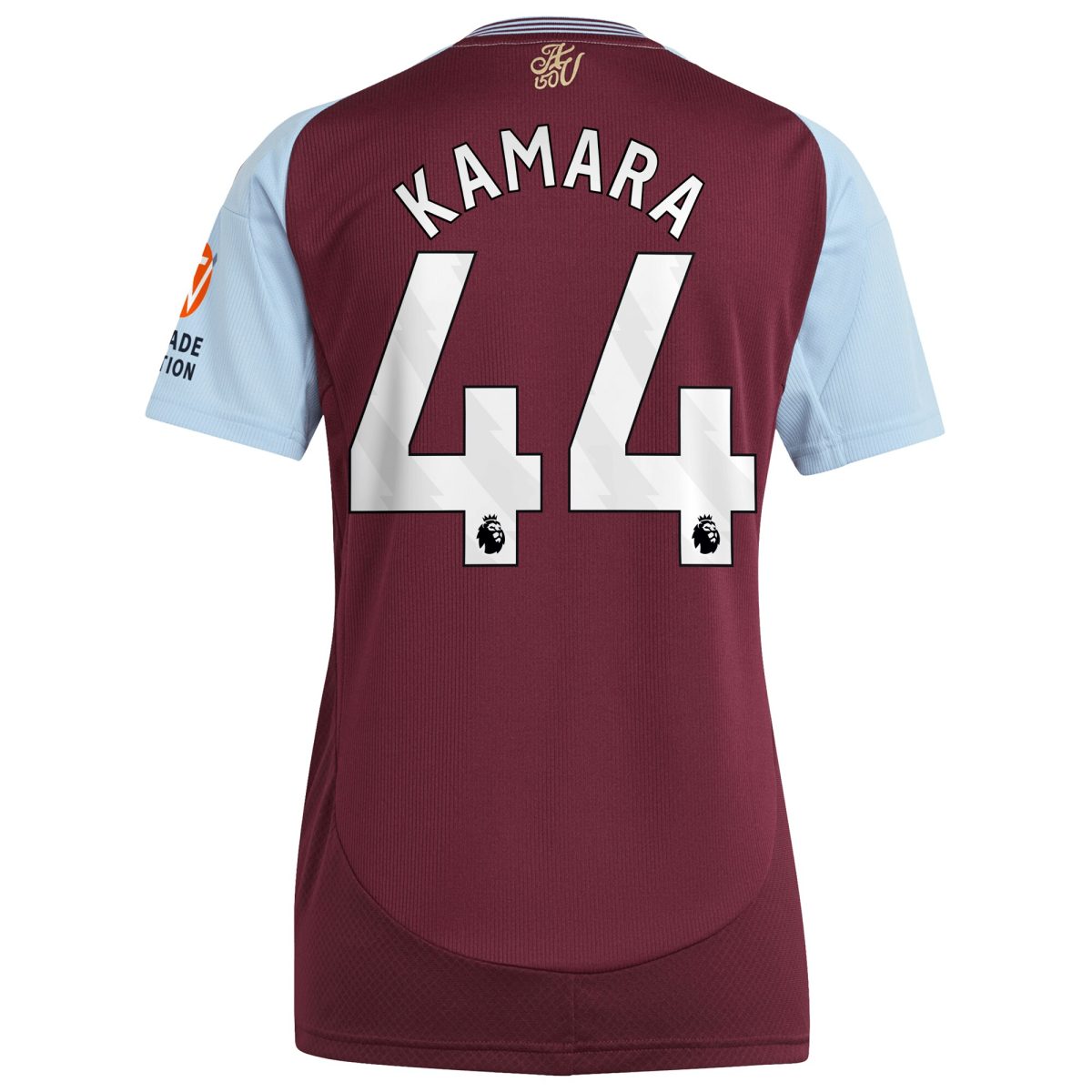 Aston Villa Jerseys - Official aston villa adidas home shirt 2024-25 – womens with kamara 44 printing Collection for AVFC Fans