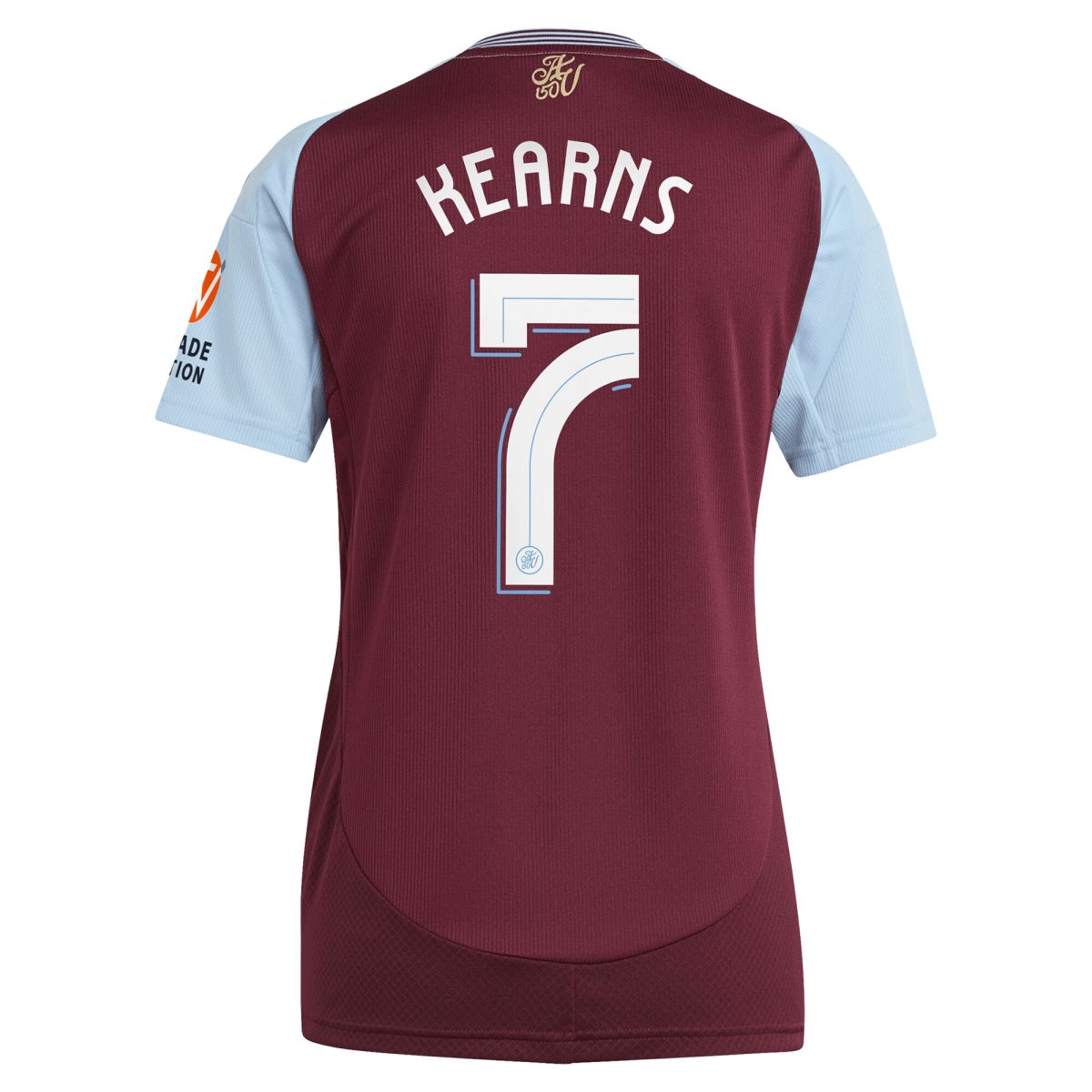 Aston Villa Jerseys - Official aston villa adidas home shirt 2024-25 – womens with kearns 7 cup printing Collection for AVFC Fans