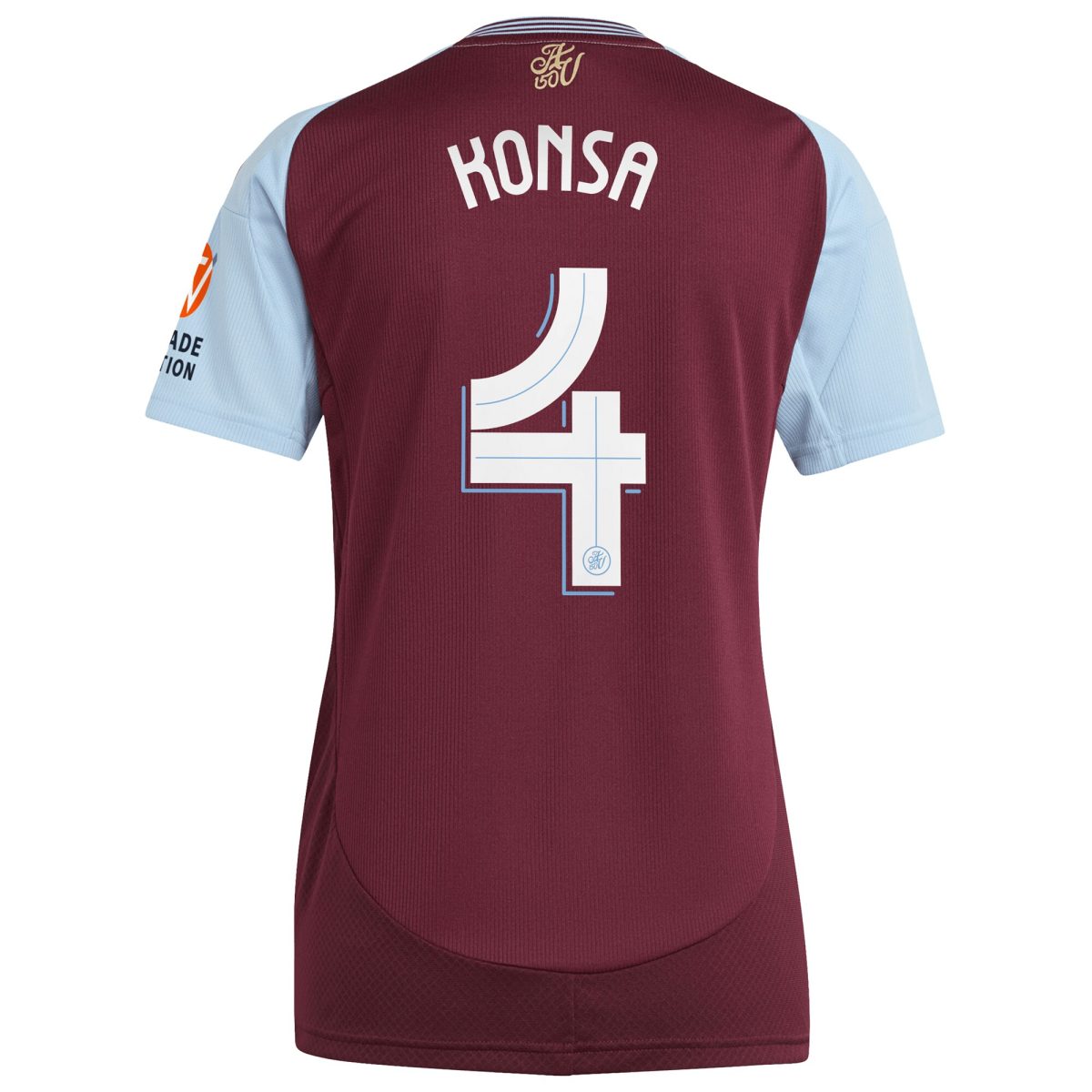 Aston Villa Jerseys - Official aston villa adidas home shirt 2024-25 – womens with konsa 4 cup printing Collection for AVFC Fans