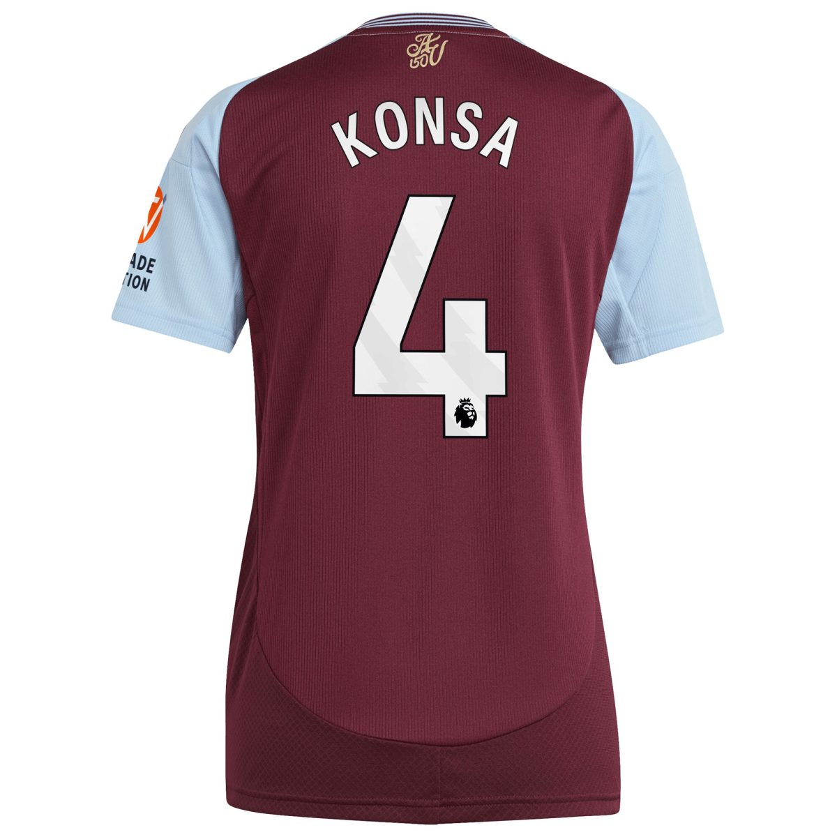 Aston Villa Jerseys - Official aston villa adidas home shirt 2024-25 – womens with konsa 4 printing Collection for AVFC Fans