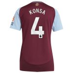 Aston Villa Jerseys - Official aston villa adidas home shirt 2024-25 – womens with konsa 4 printing Collection for AVFC Fans