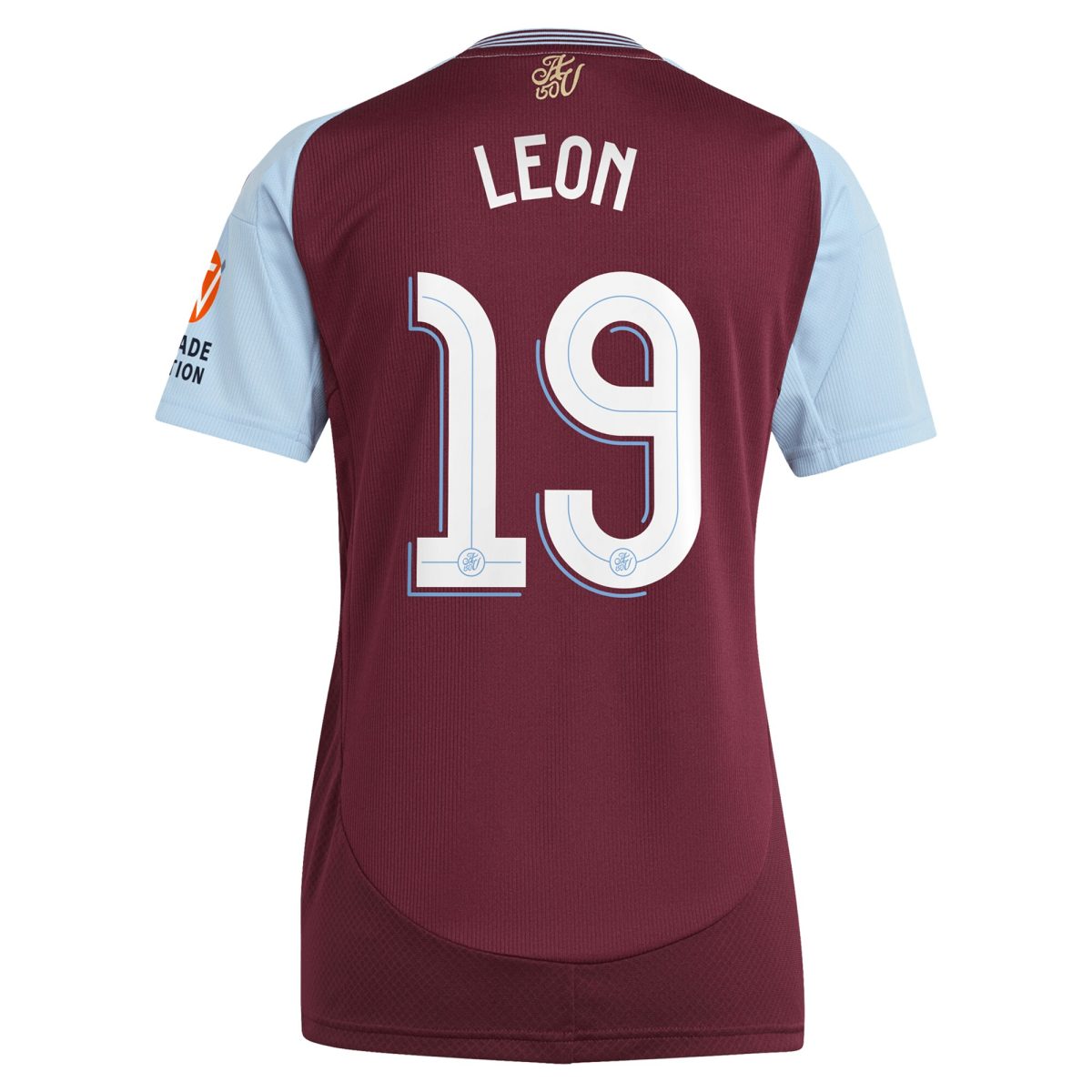 Aston Villa Jerseys - Official aston villa adidas home shirt 2024-25 – womens with leon 19 cup printing Collection for AVFC Fans
