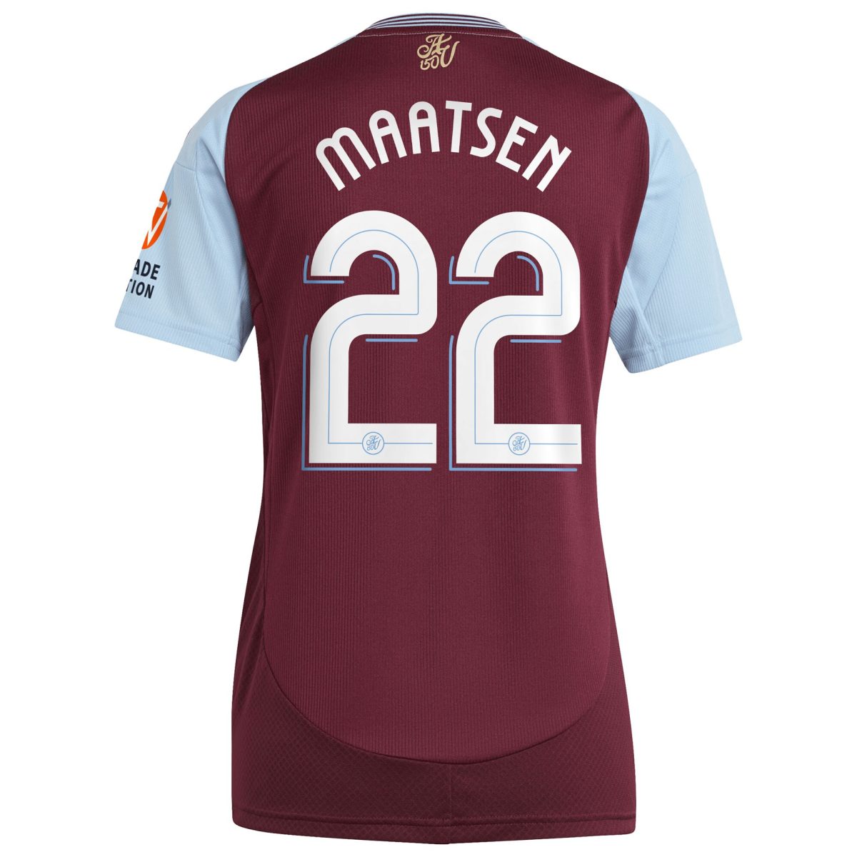Aston Villa Jerseys - Official aston villa adidas home shirt 2024-25 – womens with maatsen 22 cup printing Collection for AVFC Fans
