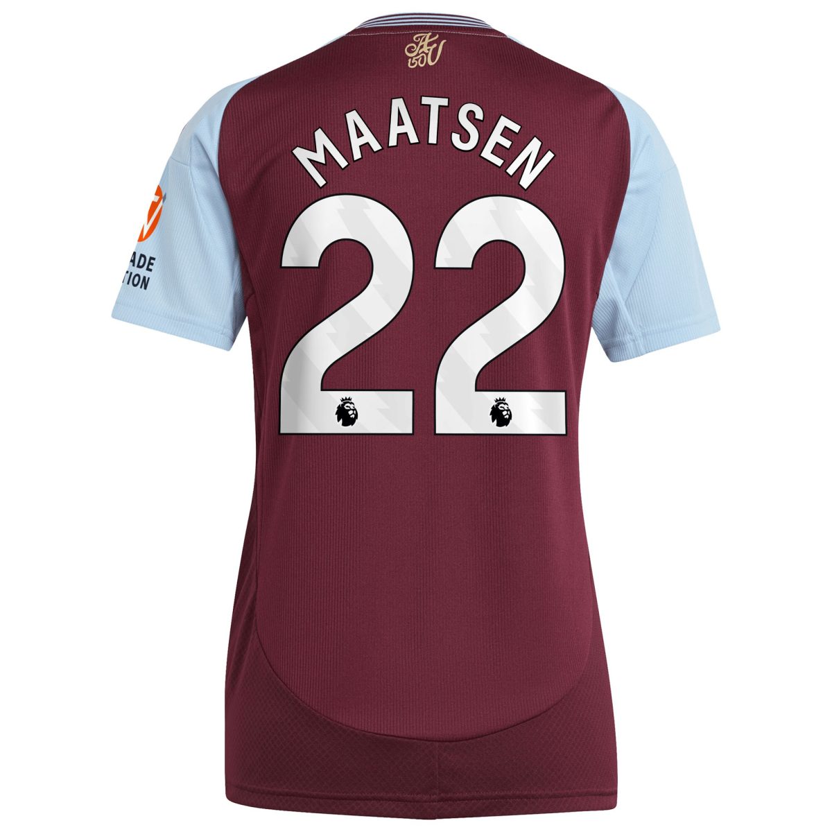 Aston Villa Jerseys - Official aston villa adidas home shirt 2024-25 – womens with maatsen 22 printing Collection for AVFC Fans